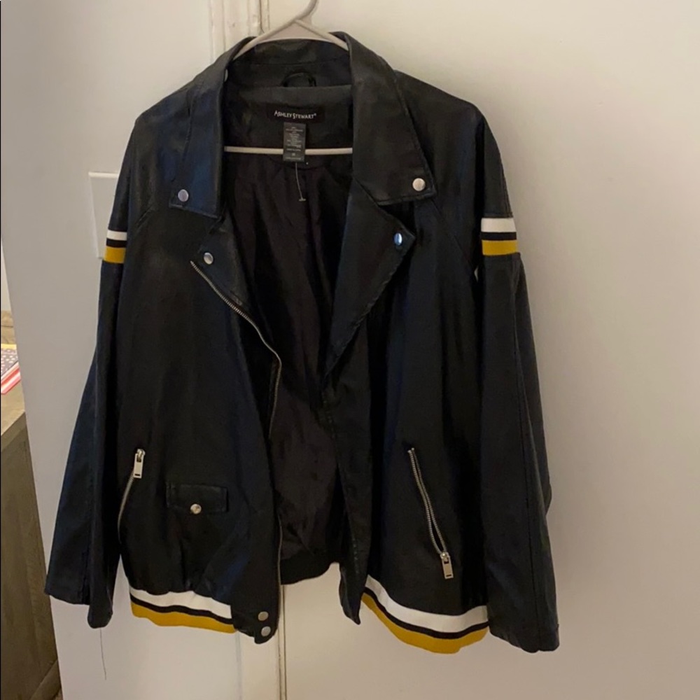 Black leather jacket